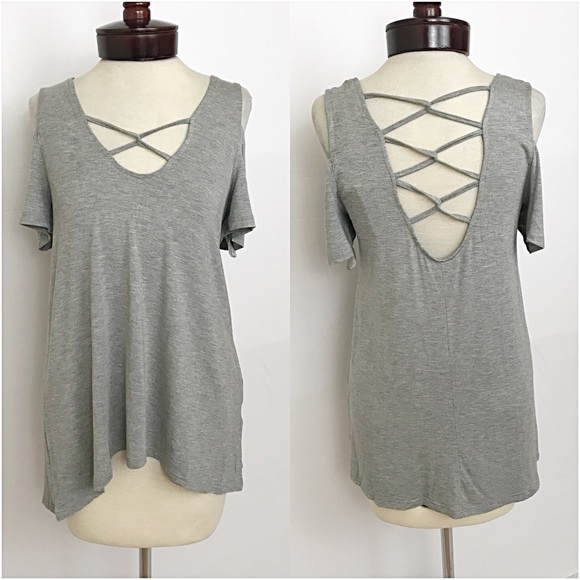 Flattering Strappy Cold Shoulder Top SML - Picture 4 of 5